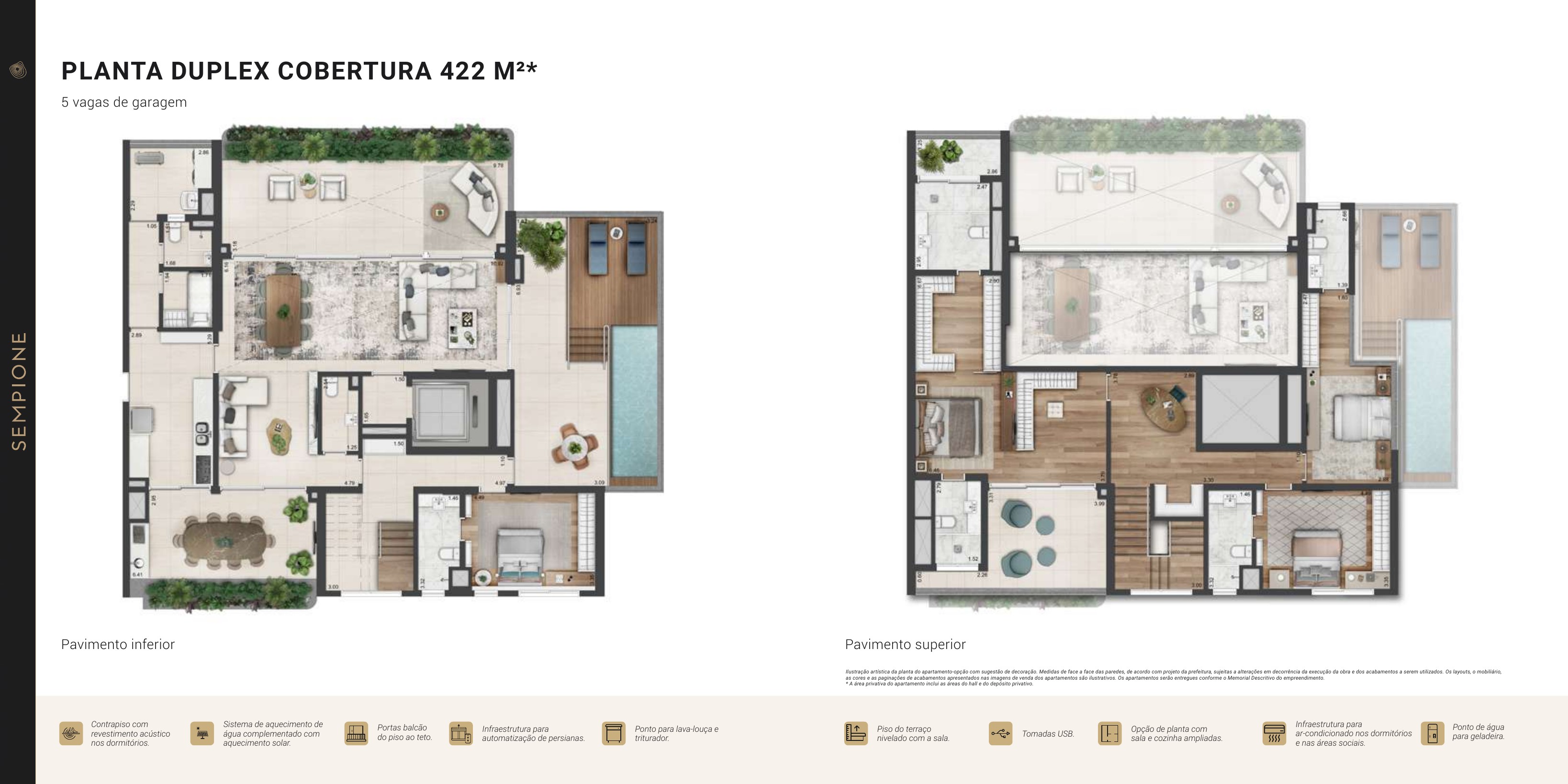Planta oficial de 422 m² do Parque Global