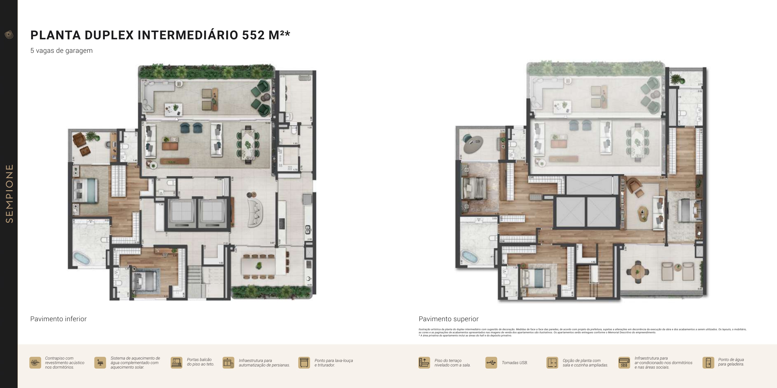 Planta oficial de 552 m² do Parque Global