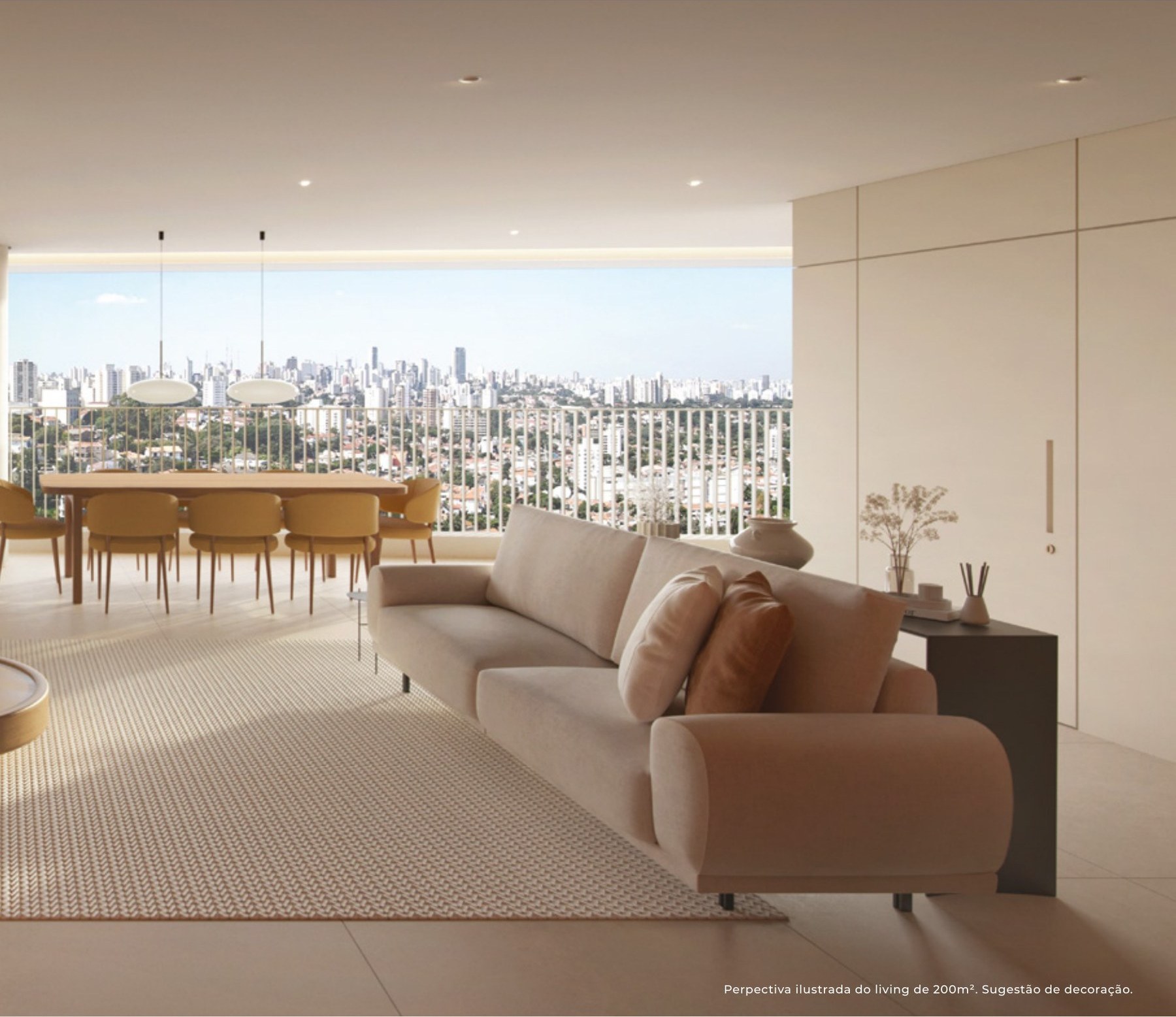 Living de 200 m² — Lindenberg Vista Alto de Pinheiros, São Paulo