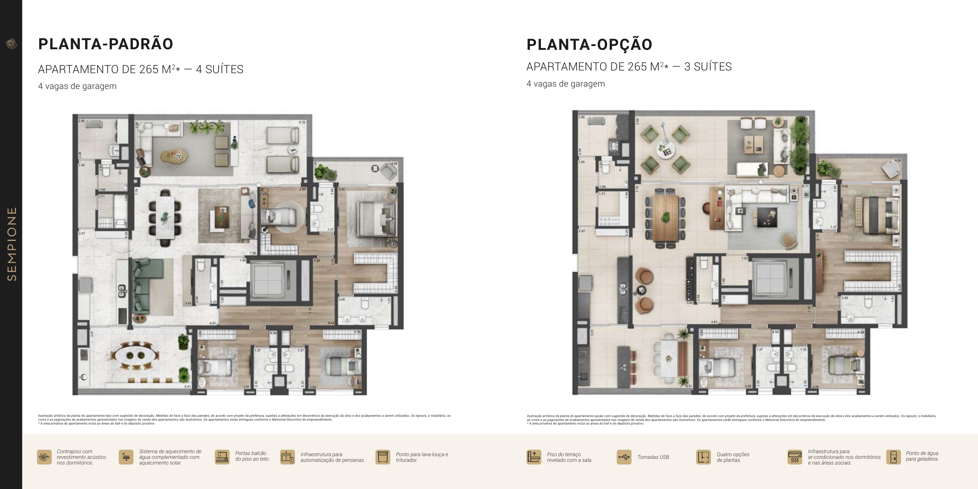 Planta oficial de 265 m² do Parque Global