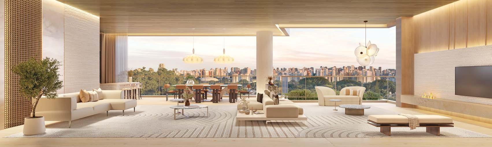 Living do apto. de 277,10 m² — Zen, Cyrela & YOO, São Paulo