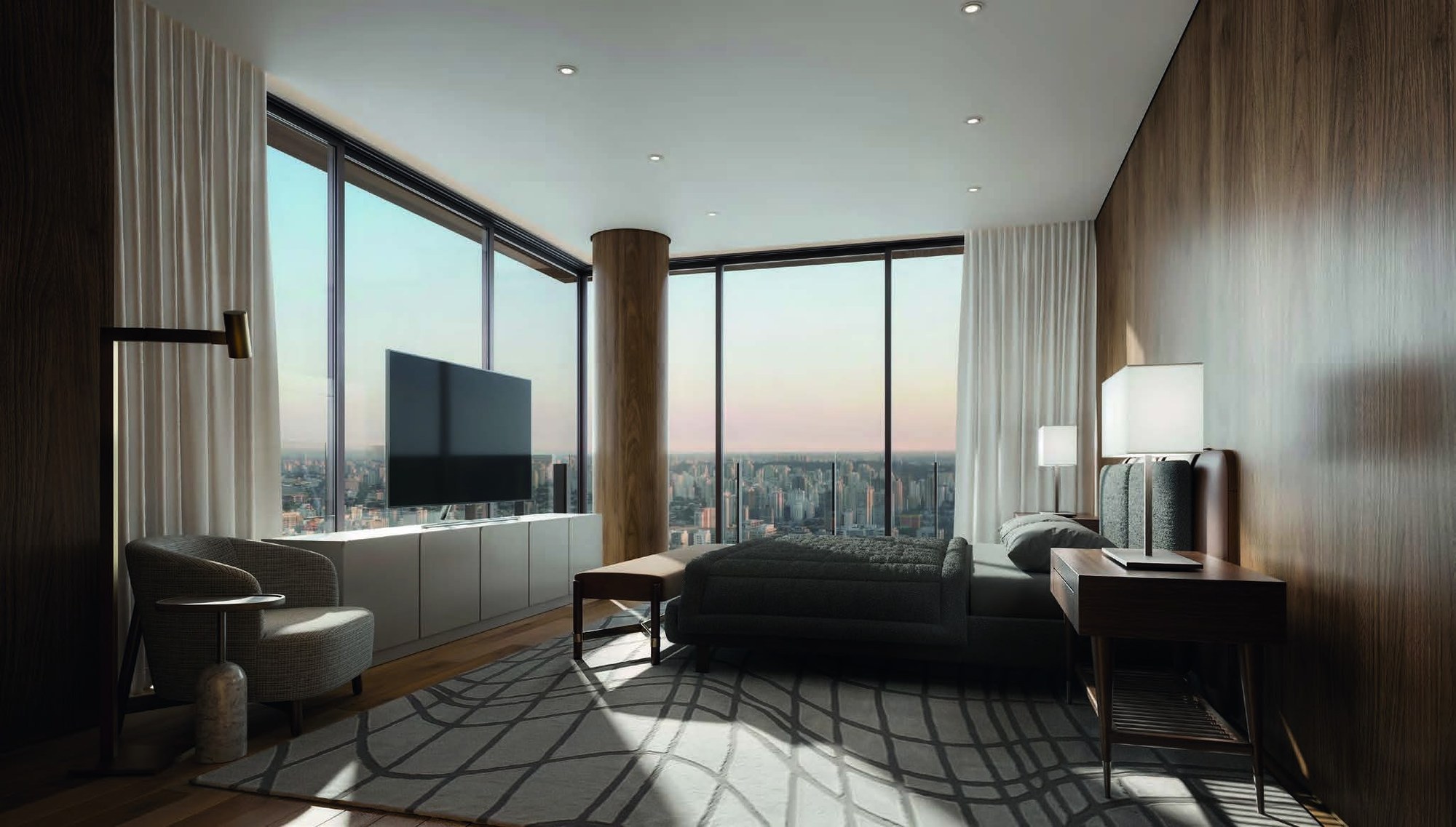 Suíte com vista para o skyline — Lindenberg Moema, São Paulo